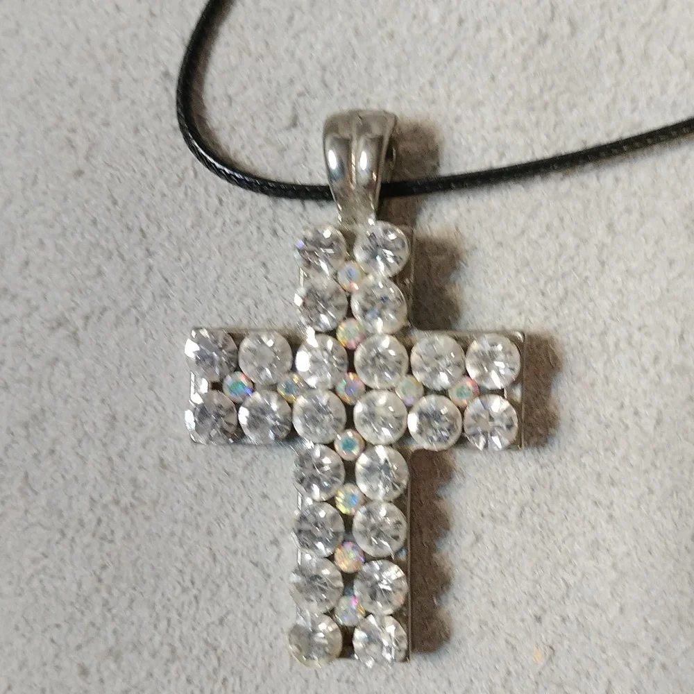 Sparkling rhinestone cross  measuring 2